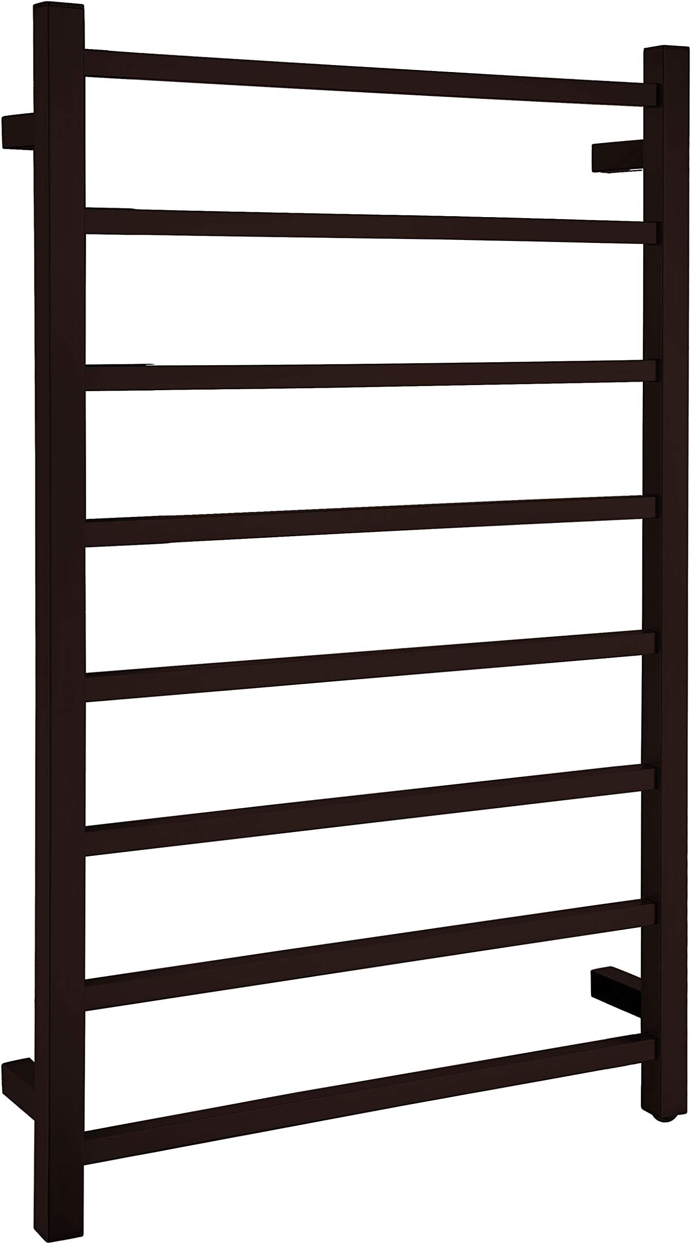 ANZZI Bell 8-Bar Wall Mounted Towel Warmer in Oil Rubbed Bronze | Energy Efficient 80W Electric Plug in Heated Towel Rack for Bathroom | Steel Towel Heater Rail On/Off Switch Drying Rack | TW-AZ026ORB