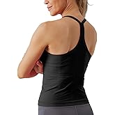 MathCat Workout Tank Tops for Women with Built in Bra, Sleeveless Gym Tops Seamless Racerback Athletic Yoga Shirts