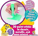 Little Brian Paint Sticks Kids 20 Pack Assorted Colours with Storage Bucket view 4