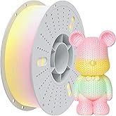 PINBALL Silk Rainbow PLA 3D Printer Filament 1.75mm Shiny Multi-Color Changing Filament 3D Printing PLA Filament Dimensional Accuracy +/- 0.02mm 1 KG Silk Rainbow Guava