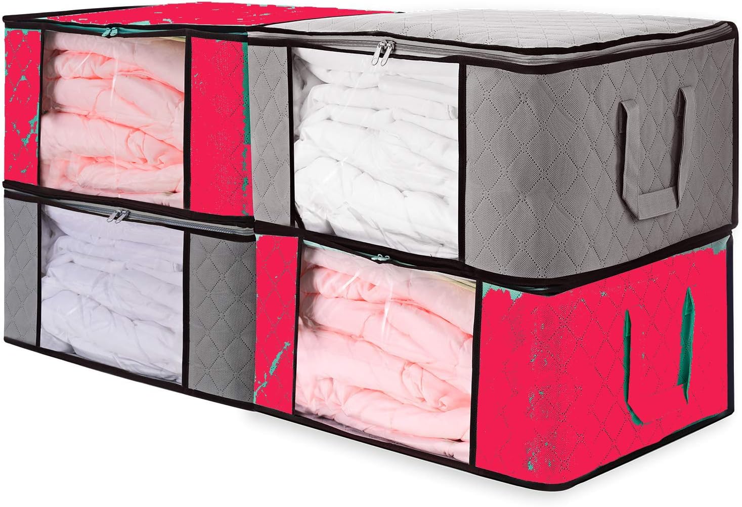 senbowe Large Foldable Storage Bags, [4 Pack] Collapsible