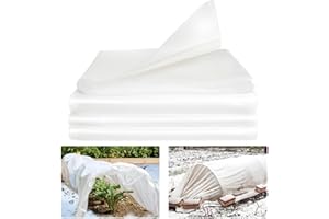 RGQSUN 12x26 FT Clear Greenhouse Film Plastic Sheeting 6 mil Winter Hoop House Plastic Covering,Plant Covers Freeze Protection Blanket for Greenhouse Plants Windproof Frost& Dust Proof