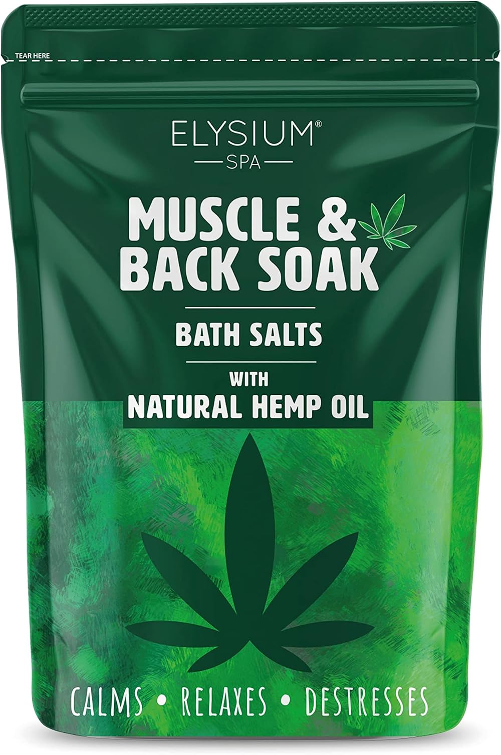 ELYSIUM SPA Muscle & Bath Soak with Natural Hemp Oil 450g Re-sealable Pack