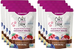 Once Upon A Farm Mixed Berry Coconut Melts with Probiotics, Organic, Dairy Free, 1 Ounces (Pack Of 8)