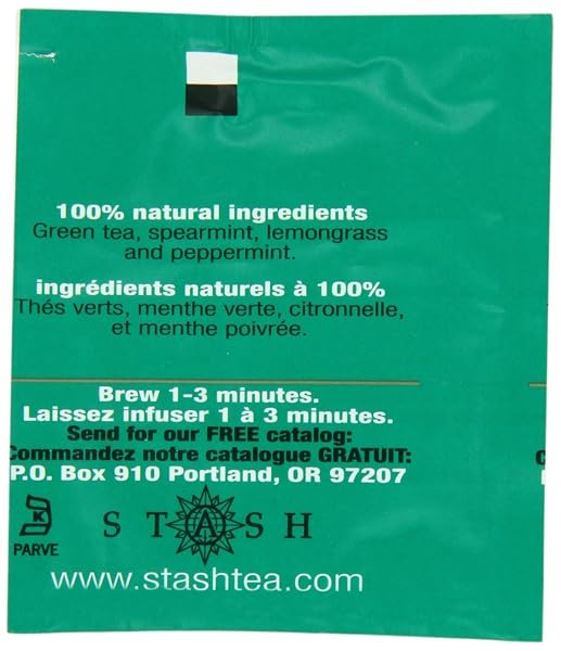 STASH TEA MOROCCAN MINT GREEN TEA, BOX OF 100 TEA BAGS (PACKAGING MAY VARY)