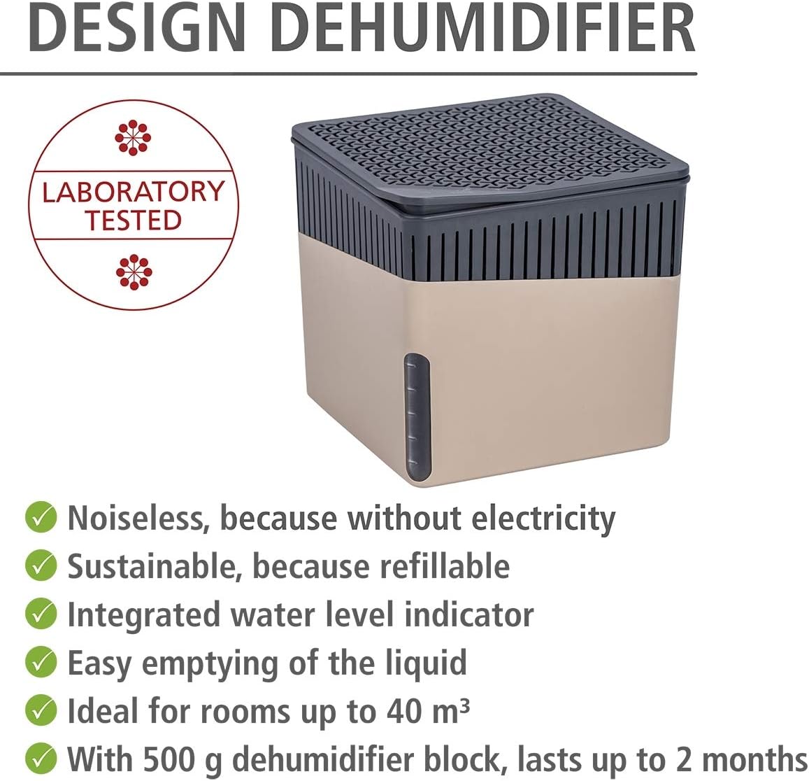 Deshumidificador Cube 500G Beige, 500 g - Image 3