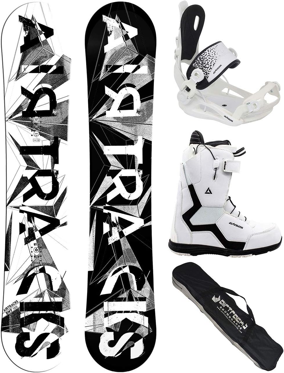 AIRTRACKS Woman Snowboard Set/BWF Lady Lady + Snowboard Binding Master W Fastec + Snowboardboots + Sb Bag / 140 145 150 155 cm