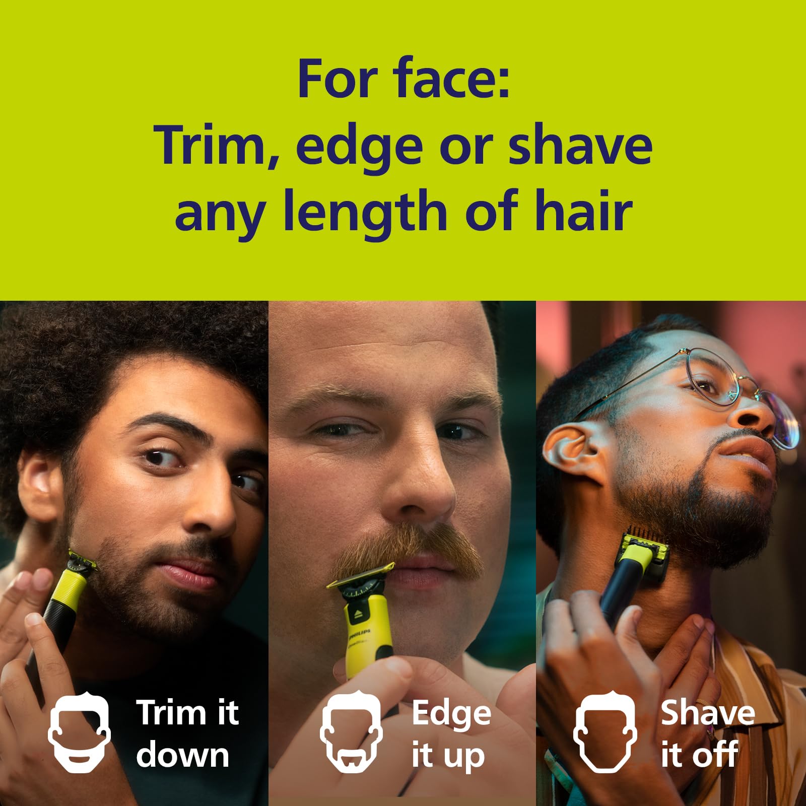 Philips OneBlade Original 360 Blade Heads, Compatible with all OneBlade and Pro Electric Shaver & Trimmers, Original from Philips, 4x One Blade, 16-Month Supply (QP440/50)