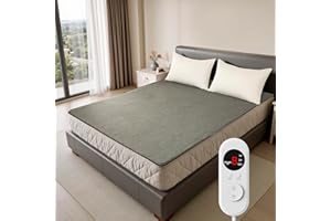 SOHTOPHO Heated Mattress Pad Full Size - Electric Mattress Pad, Soft Blanket, Bed Warmer Heater Sheets, 8 Heating Settings,1/2/10 Hours Auto Shut Off, Overheat Protection, 54" x 75" Gray