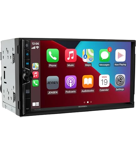 カーナビ（Apple CarPlay・Android Auto対応） Amazon.com: Jensen CAR723W 7-inch Certified Apple CarPlay Android