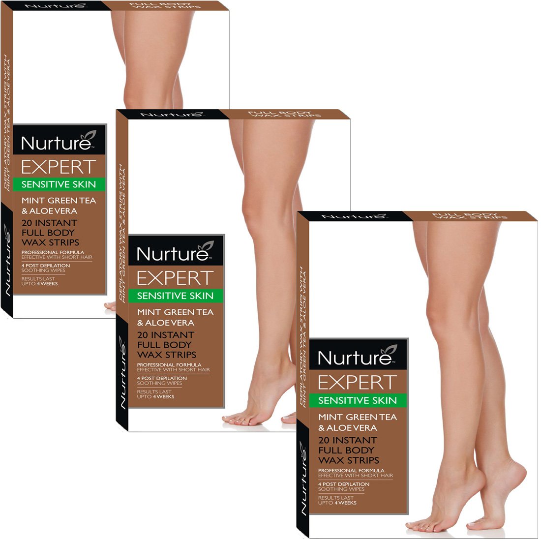 Buy Nurture Expert Full Body 20 Instant Waxing Strips Sensitive