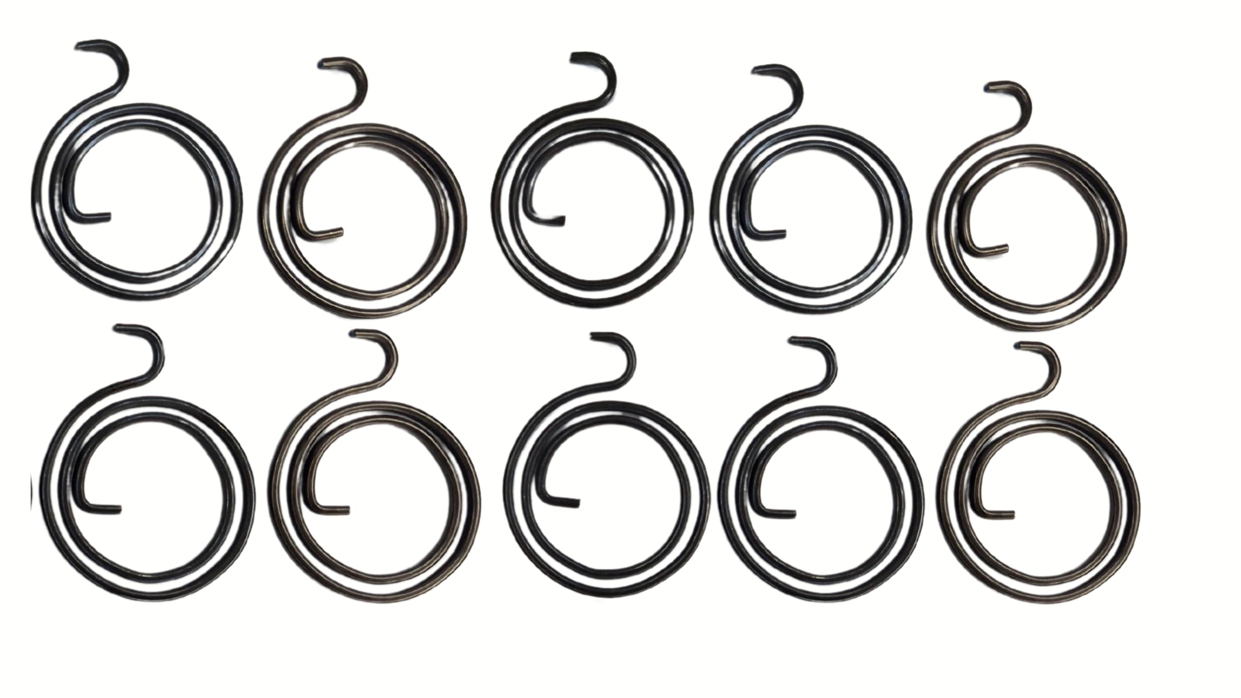 Door Handle Springs, Replacement Internal Coil Repair Spring Black zinc Coating (2.25 Turns x 1.8mm Thickness, Set of 10)