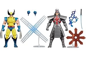 Marvel Legends Series Gamerverse Wolverine vs Marvel's Silver Samurai, figurines de collection inspirées du jeu vidéo 15,2 cm