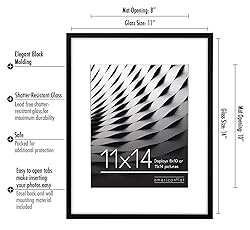 Americanflat 11x14 Picture Frame in Black - Use as