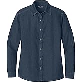 Joe's USA Ladies Long Sleeve Value Denim Shirts in Sizes XS-4XL