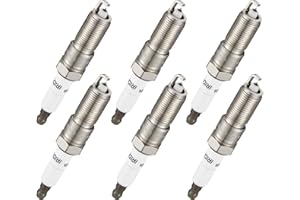 BDFHYK Iridium Spark Plugs LZTR5AGP Compatible with Jeep Wrangler, Compatible with Dodge Grand Caravan, Pacifica Town & Country Voyager, VW Routan 3.3L 3.8L V6 Replacement for 3381 Set of 6