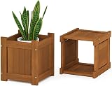 Furinno FG20464 Hardwood Mini Planter Box Meranti Natural 26.16 x 100.33 x 29.72 view 5