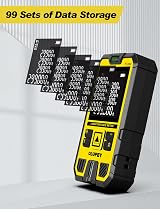 Olufey 50M Laser Distance Meter IP54 Bubble Level Backlit LCD view 4