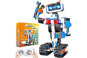 okk Robot Building Toys for Boys, STEM Projects for Kids Ages 8-12, Remote & APP Controlled Engineering Learning Educational Coding DIY Building Kit Rechargeable Robot Toy Gifts for Girls
