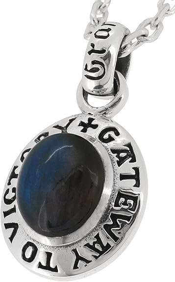 Amazon グランデュアー Gran Deur 全三種類 ラブラドライト オーバル シルバー925 ペンダントトップ チェーンなし メンズ ネックレス 通販