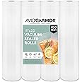 Avid Armor Vacuum Sealer Bags - 4 Pack, 11x25 Rolls | BPA-Free Vacuum Seal Bags for Food Storage, Meal Prep, Sous Vide | Heavy Duty Vacuum Sealer Bags, Fits Foodsaver & Seal a Meal