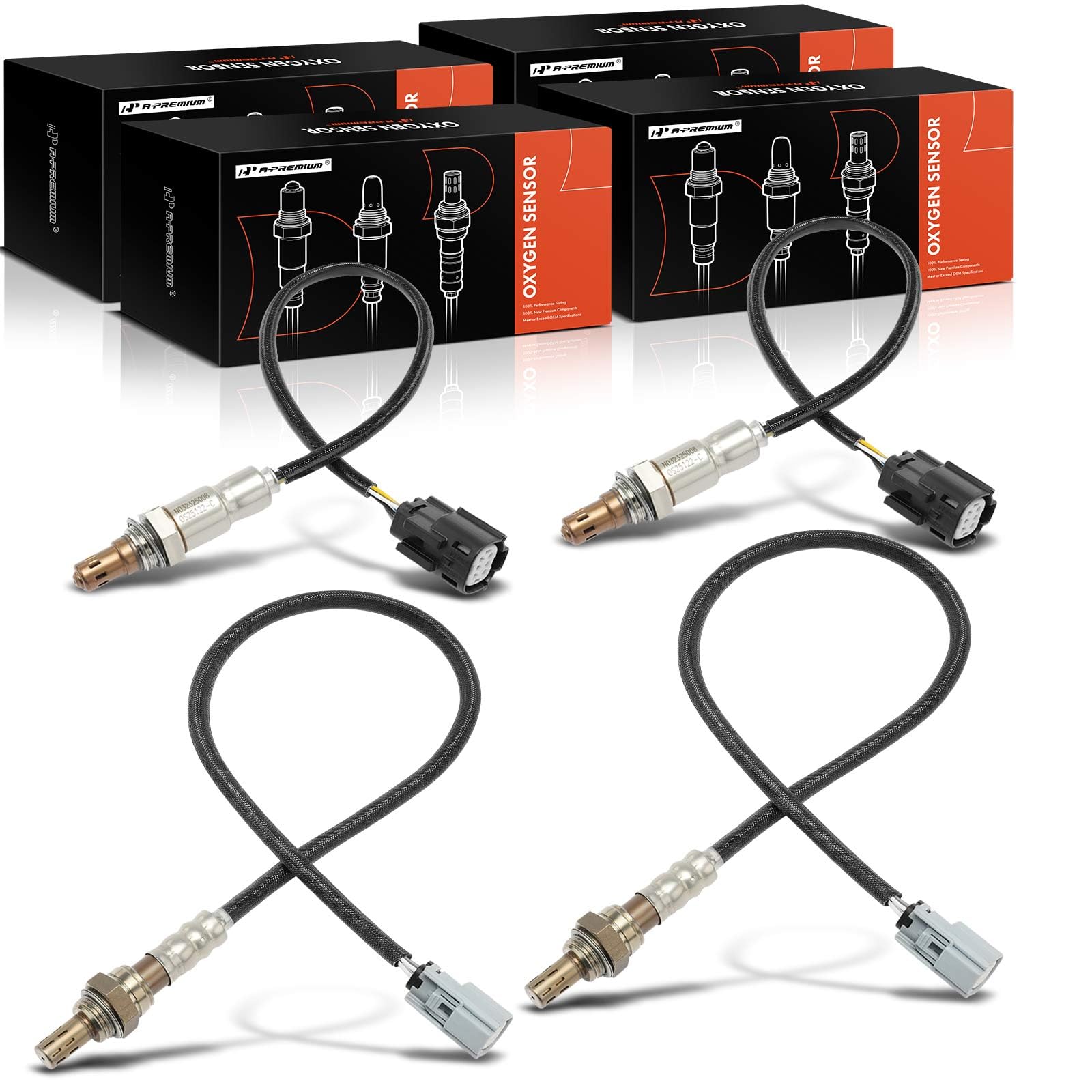 Photo 1 of A-Premium O2 Oxygen Sensor Compatible with Ford Explorer, Edge, Taurus, Flex, Police Interceptor Sedan, Police Interceptor Utility & Lincoln MKX, MKT, Continental, Upstream and Downstream, 4-PC set