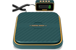 THINKSCALE Shipping Scale 86lb x 0.1oz With Separate LCD Display, Hold/Tare, 5 Units, Twin Fold-up Holder for Packages, Small