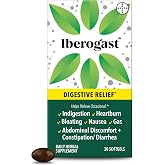 Iberogast Softgels, Herbal Relief of Stomach Upsets: Occasional Indigestion, Bloating, Gas, Nausea, Upset Stomach; 6-Herb Blend with Iberis Amara, Peppermint, Licorice, Lemon Balm; 30ct