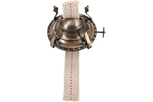 DONFAMDS Vintage Kerosene Lamp Burner Replacement with Alloy Metal Regulator, Brown Oil Lamp Accessory