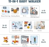 Giant bean Wooden Baby Push Walker Activity Center Car Traffic Theme view 3