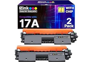 (Newest Chip) CF217A 17A Toner Cartridges 2 Pack Compatible Replacement for HP Laserjet Pro M102w M102a M130fn; Laserjet Pro 