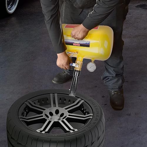 5 Gallon Air Tire Bead Seater - 145 PSI Blaster Tool With Pressure Gauge For ATV & Truck Tires