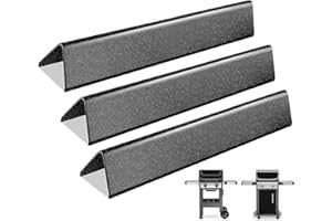 Hisencn 7635 15.3 Inch Flavorizer Bars for Weber Spirit I & II 200 Series - E210 S210 E220 S220 with Front Control Knobs, Porcelain Enameled Flavor Bars for Weber GS4 Spirit Grill Replacement Parts