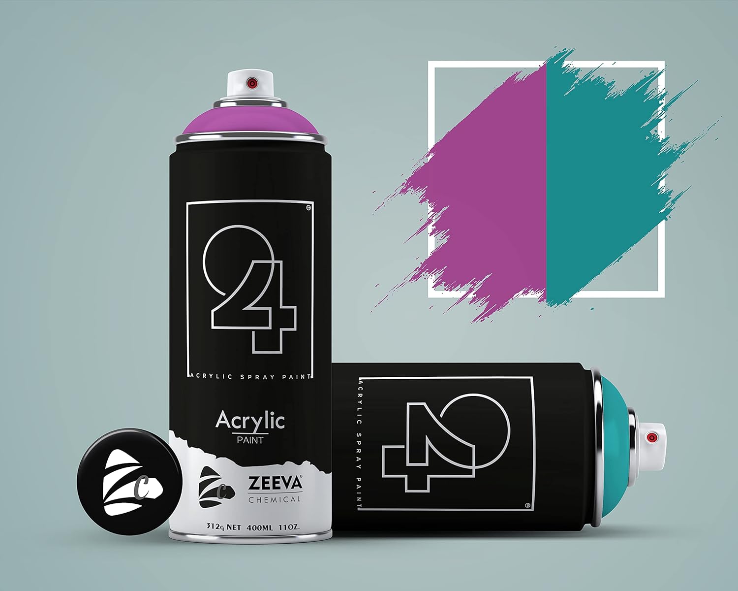 24 Acrylic Light Purple & Turquoise Blue Spray Paint 400 ml (Pack of 2) Amazon.in Home & Kitchen