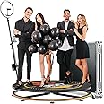 360 Photo Booth,360 Photo Booth Machine for Parties with PhotoBooth Chacktok VIP,Software APP Remote Automatic Slow Motion Rotating 360 Video Camera Booth for 4-6People(39.4"-CD Flight Case)