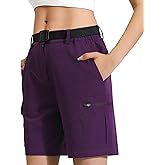 RIMOHX Women's 7'' Hiking Cargo Shorts with Multiple Pockets Lightweight Quick Dry Athletic Outdoor Golf Casual Summer Shorts