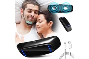 JCHOPE Anti Snoring Devices, Rechargeable Snore Stopper with AI Smart Chip & Pulse Technology, 6 Adjustable Intensity Levels, Ergonomic & Skin-Friendly Design, Snoring Relief for Men/Women of All Face Shapes
