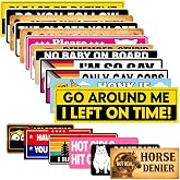 18Pcs Funny Bumper Stickers for Cars, Waterproof UV Resistant Vinyl Decals, Colorful Meme Quote Stickers for Trucks