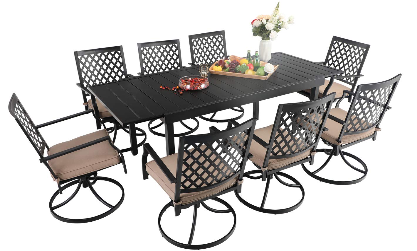 Buy Sophia & William Patio Dining Set 9 Pieces Outdoor Metal Furniture