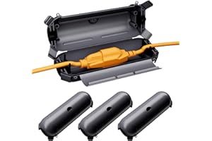 Restmo 4 Pack Mini IP44 Waterproof Outdoor Connection Box with Lockable Latches and Mounting Holes, Weatherproof Extension Co