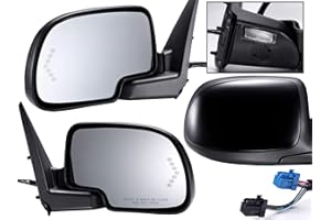 AUTO PARTS AVENUE APA Replacement Rear View Mirror Power Folding Heated Signal Memory Puddle for 2003-2007 SILVERADO SIERRA TAHOE YUKON ESCALADE Passenger Driver Pair