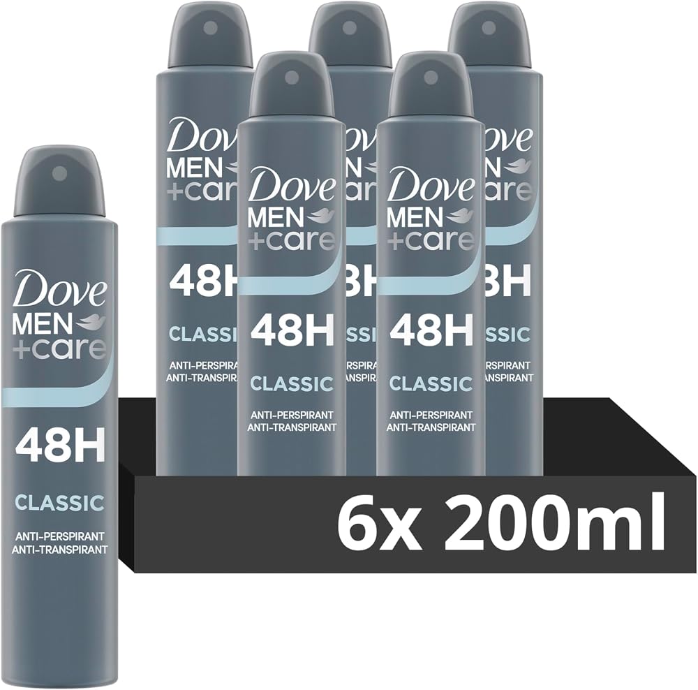 Dove Men+Care Classic Antiperspirant Deodorant 200 ml 6 Pack