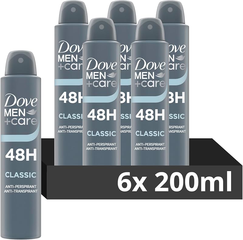Dove Men+Care Classic Antiperspirant Deodorant 200 ml 6 Pack