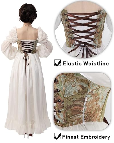 sachin and babi light blue dress Medieval Renaissance Women Fantasy Fairy Long Dress Halloween Carnival  Costume