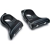 Kuryakyn 7633 Motorcycle Accessory: Universal Toe Rest Cruise Pegs for Motorcycles with 1-1/4" Round Engine Guards, Satin Black, 1 Pair