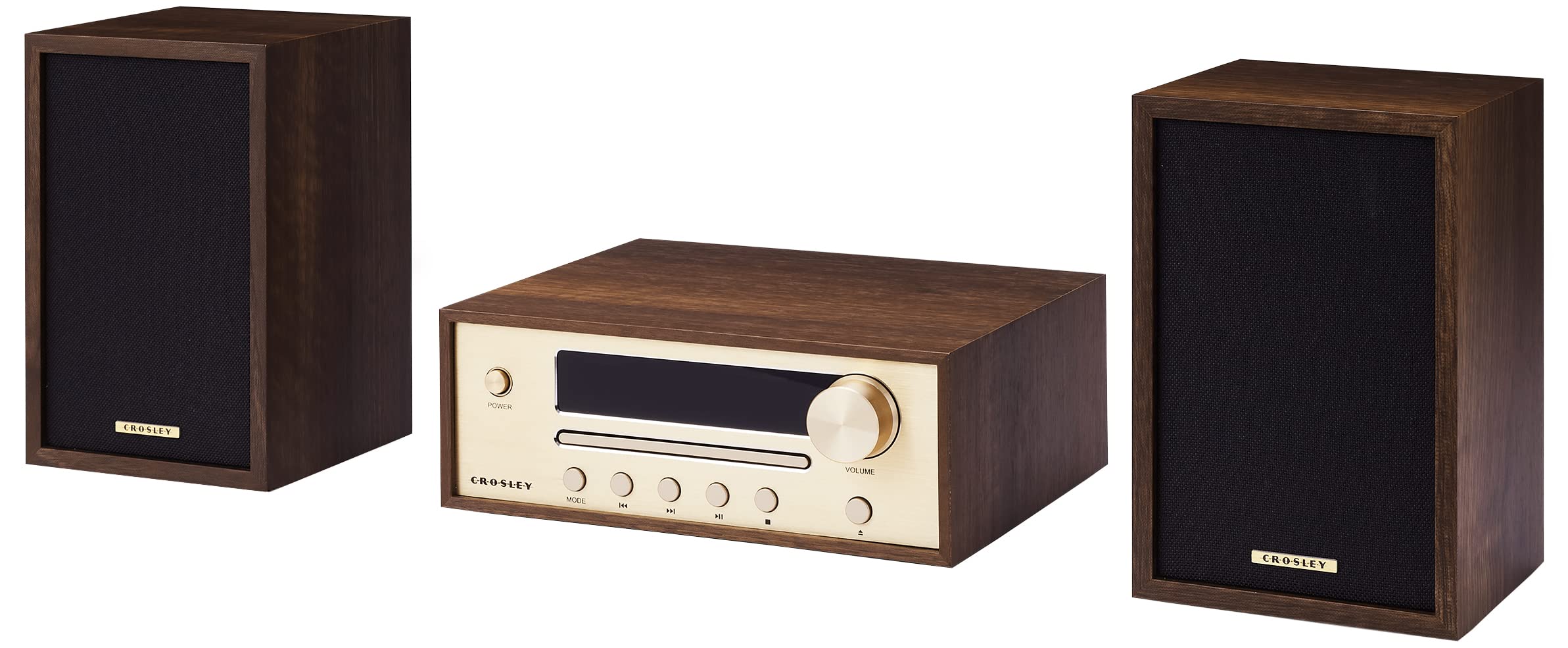 Crosley CR3503A-WA Parker Blueooth FM Radio and CD Player, Walnut