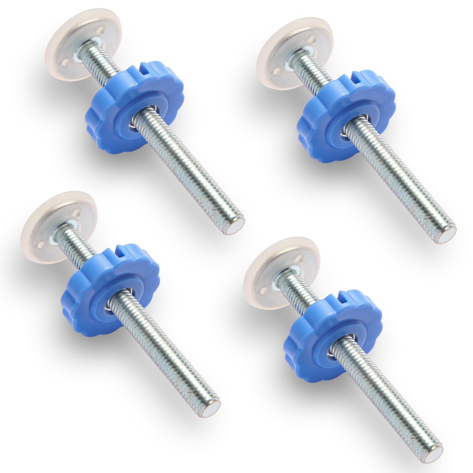 4 Pcs Pressure Mounted Baby Gates Threaded Spindle Rods M10 Walk Thru Gates Accessory Screw Bolts Kit for Baby Safety Gates Pet Dog Gate Stair Gates(Blue)