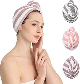 Good Nite 3 Pack Microfibre Hair Towel Wrap Super Absorbent Twist Dry Hair