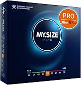 MY.SIZE PRO Condom Size 4 57 mm 36 count Lubricated Transparent