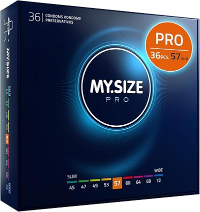 MY.SIZE PRO Condom Size 4 57 mm 36 count Lubricated Transparent